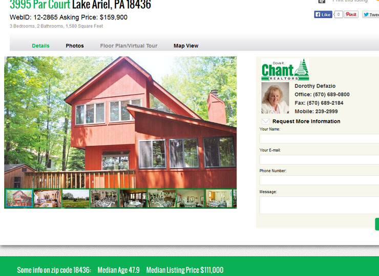 Davis R. Chant Real Estate listings page